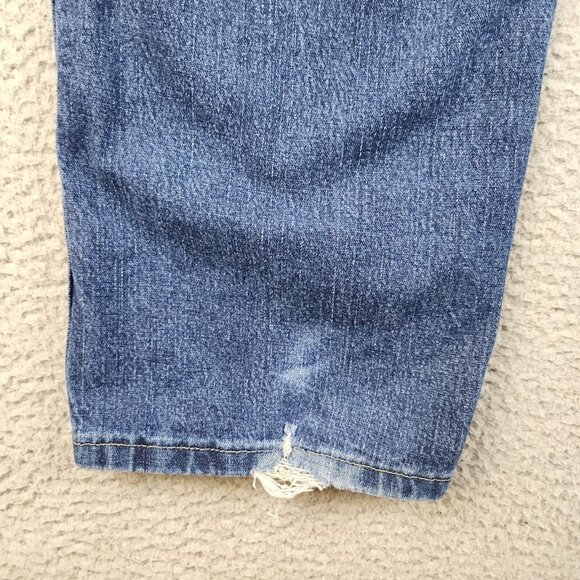 Wrangler Carpenter Jeans Men's 34x32 Dark Wash Workwear Denim Pants Blue Stretch - Picture 10 of 11